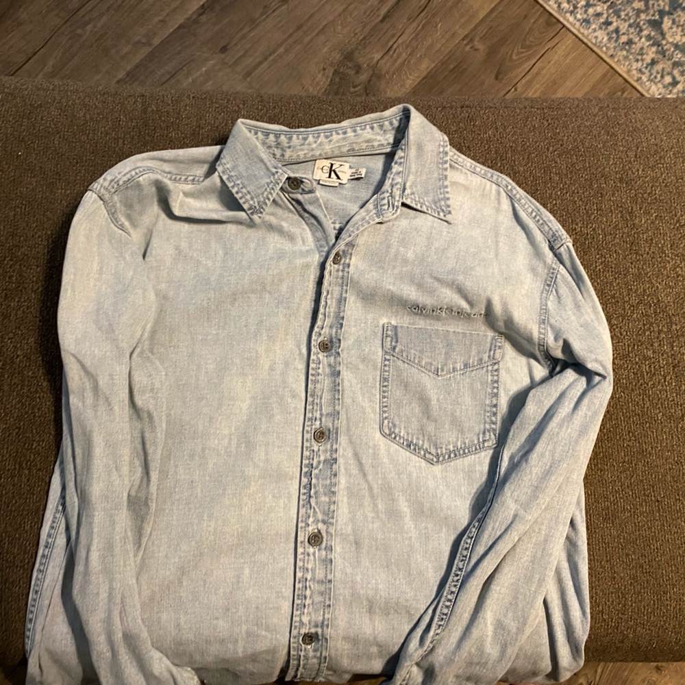 Calvin Kline Lightweight Denim Long Sleeve Shirt